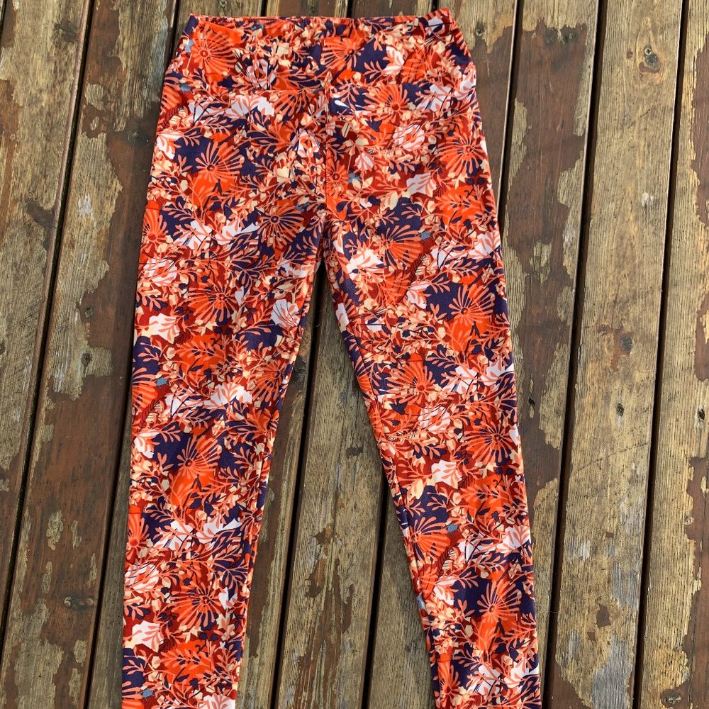 LulaRoe Ladies One Size Multicolored Butter Soft Leggings